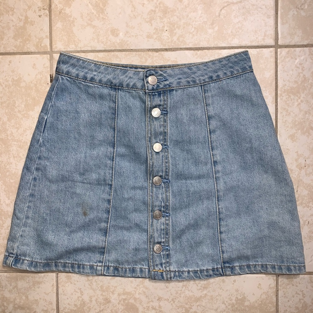 Denim Button Up Skirt